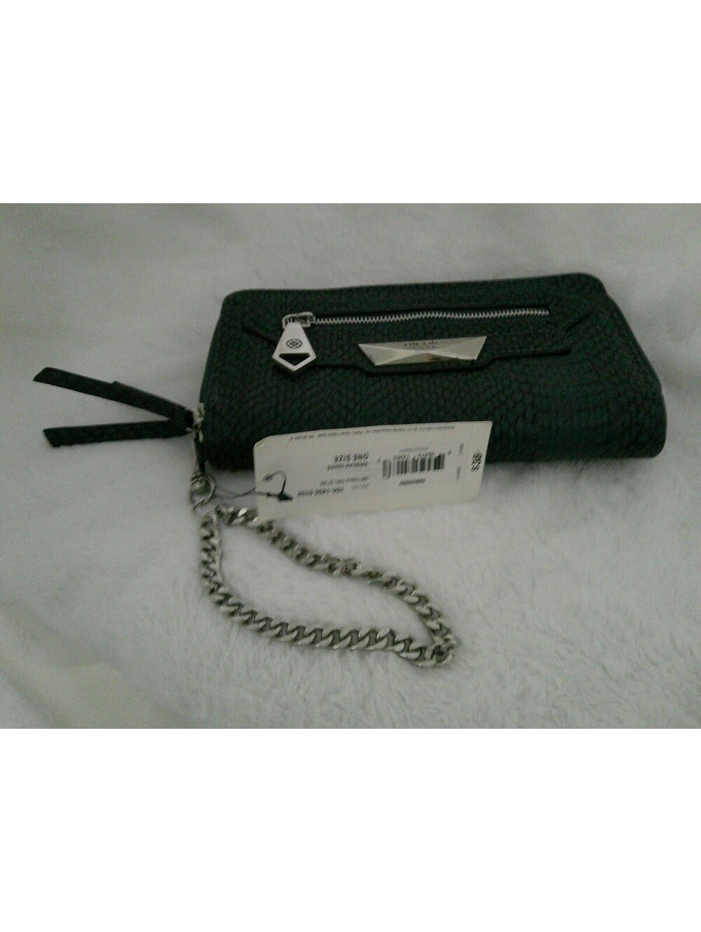 Nicole by Nicole Miller Black Textured Wristlet Wallet